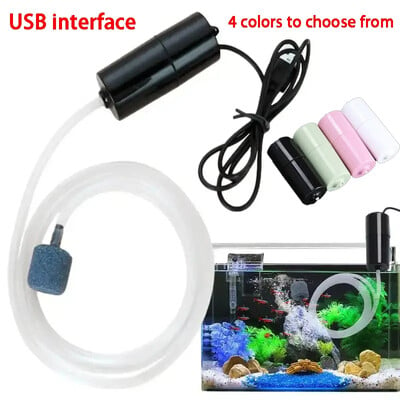 Akváriumi Oxigén Levegő Pump Fish Tank USB Csendes Légkompresszor Aerátor Hordozható Mini Kis Oxigenator Akváriumi Tartozékok 5v 1W