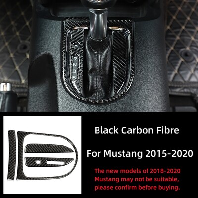 Pre Ford Mustang GT 2015-2021 Príslušenstvo z uhlíkových vlákien Interiér auta Kryt panela radiacej páky, obloženie, rám Dekoratívna súprava, nálepka