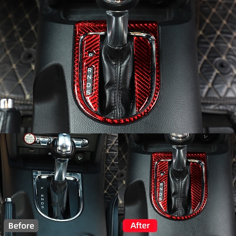 Pre Ford Mustang GT 2015-2021 Príslušenstvo z uhlíkových vlákien Interiér auta Kryt panela radiacej páky, obloženie, rám Dekoratívna súprava, nálepka