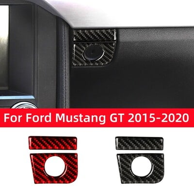 Ford Mustang GT 2015-2021 autótartozékokhoz szénszálas belső autó másodpilóta tárolódobozhoz