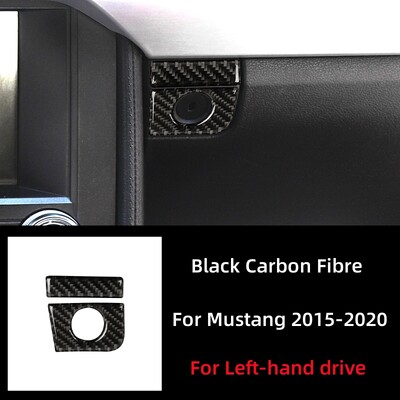 Pre Ford Mustang GT 2015-2021 Autodoplnky Karbónové vlákno Interiér Automobilový úložný box Kryt panela spínačov Obloženie Nálepky
