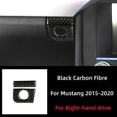 Pre Ford Mustang GT 2015-2021 Autodoplnky Karbónové vlákno Interiér Automobilový úložný box Kryt panela spínačov Obloženie Nálepky