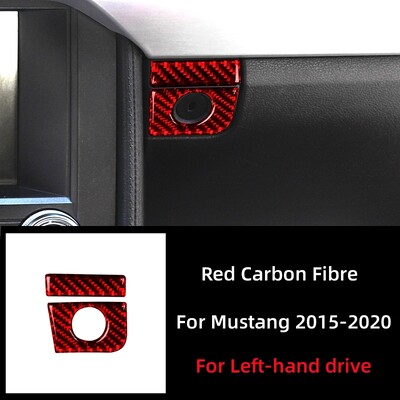 Pre Ford Mustang GT 2015-2021 Autodoplnky Karbónové vlákno Interiér Automobilový úložný box Kryt panela spínačov Obloženie Nálepky