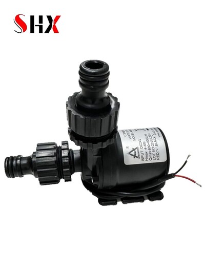 Pompă de apă 12v de înaltă presiune ultra silențioasă solară DC 24V ridicare 5M 800L/H Motor fără perii Pompe de apă submersibile Articulație de rupere rapidă