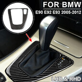 Ľavoruka s pravorukým ovládaním pre BMW radu 3 E90 E92 E93 2005-2012, pravá karbónová vlákien, stredová konzola, rám radiacej páky, nálepka, autodoplnky