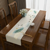 Stalo vėliava Naujas kinų stiliaus kavos audinys arbatos sėdynė ilga juostelė lotoso spausdinimo dekoravimo bėgikas