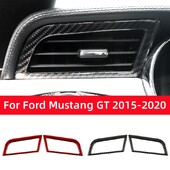 Ford Mustang GT 2015-2021 szénszálas automatikus műszerfalhoz, bal és jobb oldali szellőzőnyílásokhoz Kímélő matricák kerethez, autó belső tartozékaihoz