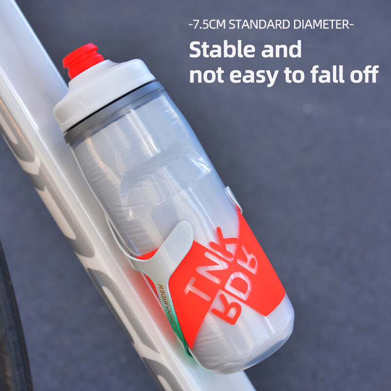 ThinkRider izolovaná cyklistická fľaša na vodu do studenej vody, prenosná 620 ml/21 oz, ultraľahká, prachotesná športová fľaša