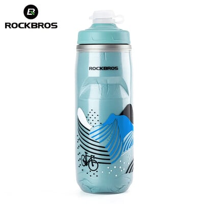 Fľaša na vodu ROCKBROS na bicykel, izolovaná, 620 ml, fľaša na vodu na bicykel, fitness, outdoor, cyklistika, prenosná kanvica na vodu