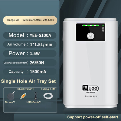 Akváriumi tartozékok Fishbowl oxigénszivattyú töltés kétcélú légszivattyú USB lítium akkumulátor hordozható némító kültéri horgászat