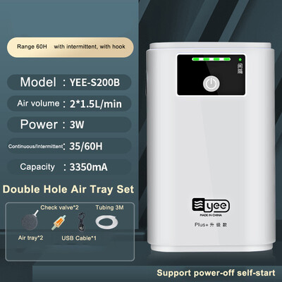 Akváriumi tartozékok Fishbowl oxigénszivattyú töltés kétcélú légszivattyú USB lítium akkumulátor hordozható némító kültéri horgászat