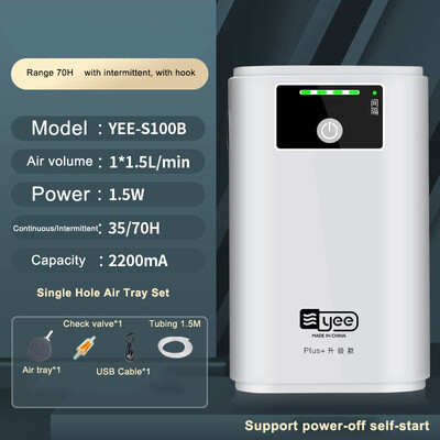 Akváriumi tartozékok Fishbowl oxigénszivattyú töltés kétcélú légszivattyú USB lítium akkumulátor hordozható némító kültéri horgászat