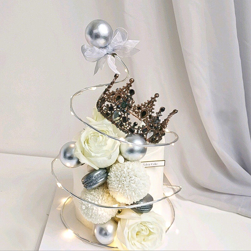 Šokanti baleto mergina Auksinė sidabrinė krištolo žvaigždžių torto dekoras Plastikinė figūrėlė Balerinos torto viršelis Vestuvių gimtadienio torto reikmenys