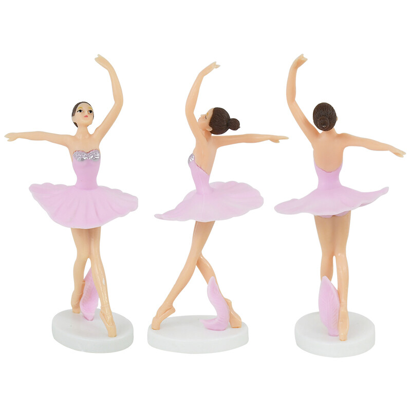Šokanti baleto mergina Auksinė sidabrinė krištolo žvaigždžių torto dekoras Plastikinė figūrėlė Balerinos torto viršelis Vestuvių gimtadienio torto reikmenys