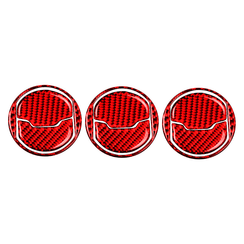 Για αξεσουάρ Ford Mustang GT 2015-2021 Αξεσουάρ Carbon Fiber Κεντρικό ταμπλό κλιματιστικού Εξόδου Εξαερισμού Διακοσμητικό κάλυμμα