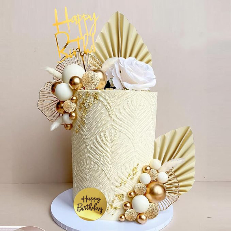Balto aukso rutuliukai tortų tvarsčiai Kamuoliukai gimtadienio tortų papuošimai gimtadienio Boho vestuvių kūdikių vakarėlio dekoravimui