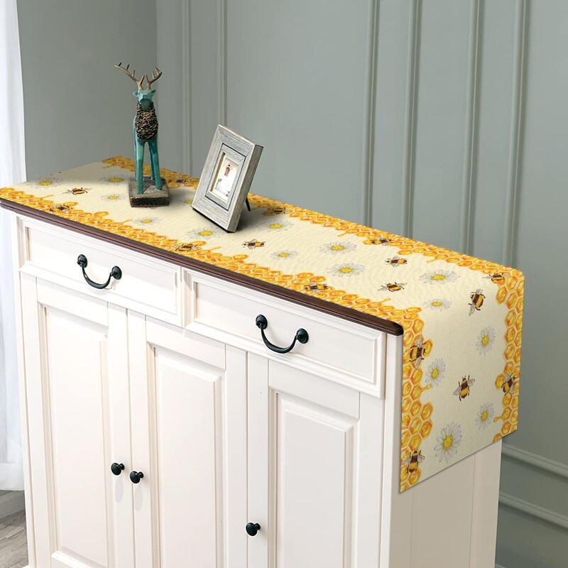 Summer Bee Daisy Lanene staze za stol Dekoracije za blagdanske zabave Perive staze za blagovaonski stol Dječak Djevojčica Dekoracija za rođendanski stol