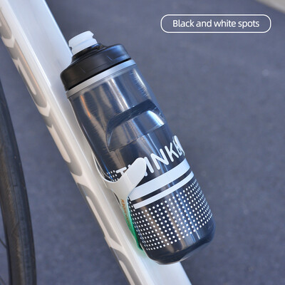ThinkRider izolovaná cyklistická fľaša na vodu do studenej vody, prenosná 620 ml/21 oz, ultraľahká, prachotesná športová fľaša