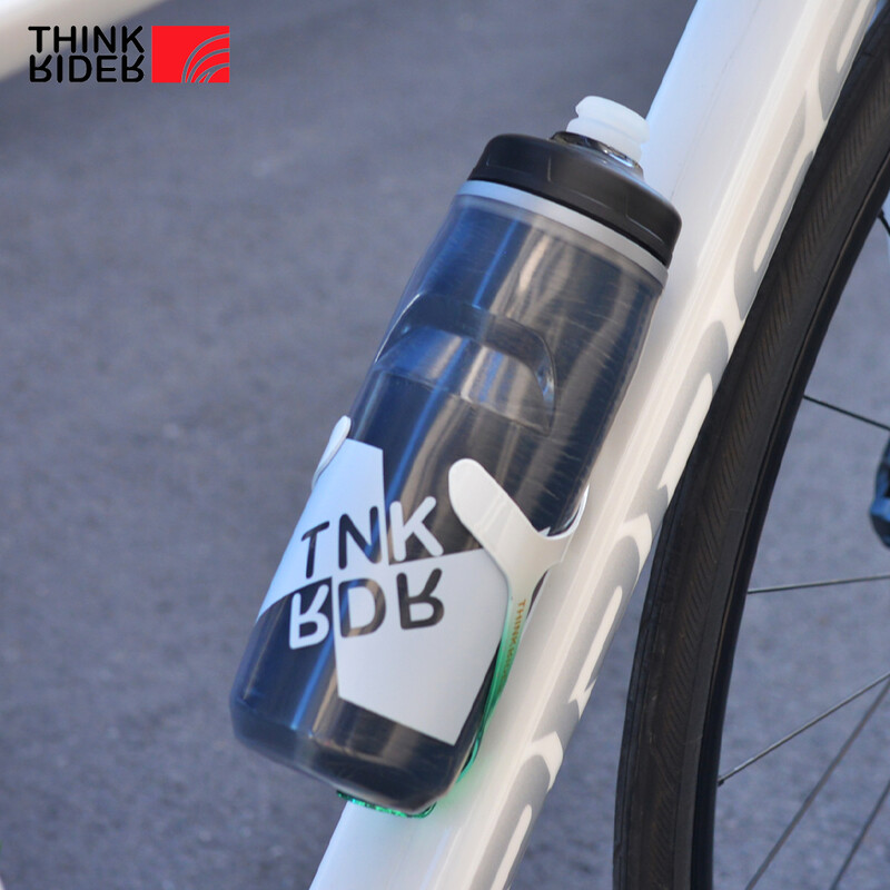 ThinkRider izolovaná cyklistická fľaša na vodu do studenej vody, prenosná 620 ml/21 oz, ultraľahká, prachotesná športová fľaša