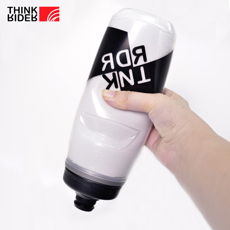 ThinkRider izolovaná cyklistická fľaša na vodu do studenej vody, prenosná 620 ml/21 oz, ultraľahká, prachotesná športová fľaša