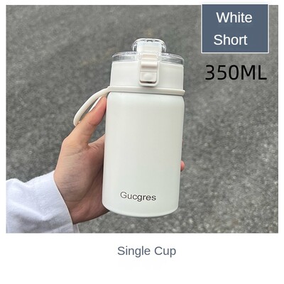 350 ml/550 ml balon de vid din oțel inoxidabil la modă cu decal 3D cană termo portabilă pahar pentru sticlă de apă termală de călătorie