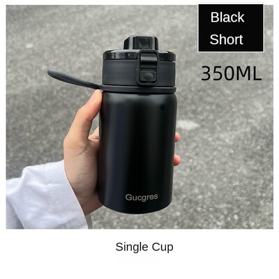 350 ml/550 ml balon de vid din oțel inoxidabil la modă cu decal 3D cană termo portabilă pahar pentru sticlă de apă termală de călătorie