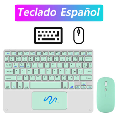 Tastatură wireless CASEPOKE Touchpad pentru Android IOS Huawei Xiaomi Tabletă iPad Pro Air Mini Tastatură coreeană rusă spaniolă