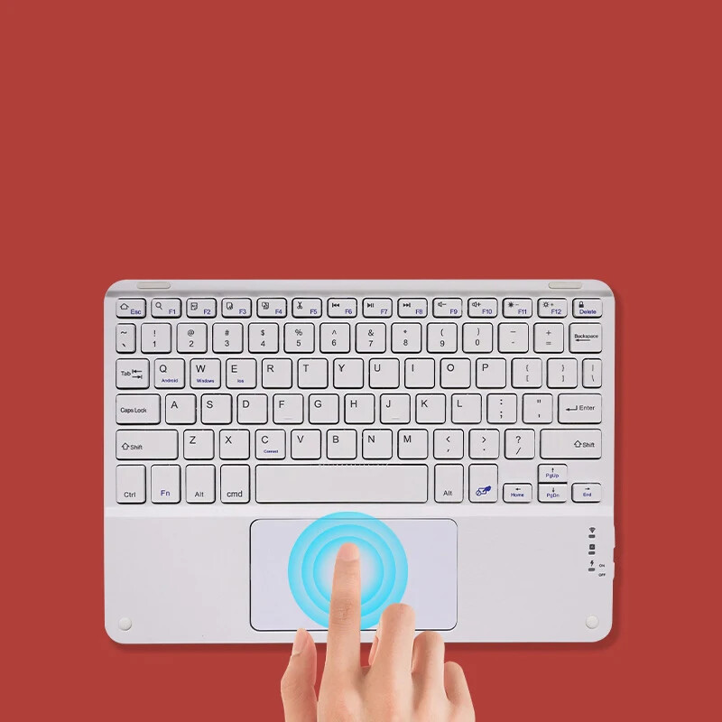 Ασύρματο πληκτρολόγιο με επιφάνεια αφής για iPad Πληκτρολόγιο Samsung Xiaomi Tablet για τηλέφωνο Laptop 10'' Πληκτρολόγιο Bluetooth Επαναφορτιζόμενο