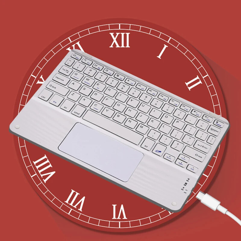 Ασύρματο πληκτρολόγιο με επιφάνεια αφής για iPad Πληκτρολόγιο Samsung Xiaomi Tablet για τηλέφωνο Laptop 10'' Πληκτρολόγιο Bluetooth Επαναφορτιζόμενο