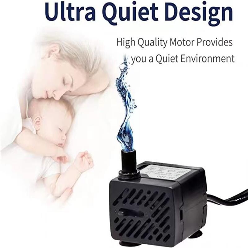 Mini paagi veepump Lihtne paigaldamine Eemaldatav puhastamine Ultra vaikne reguleeritava voolukiirusega paagi akvaariumi veepump