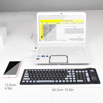 103 клавиша руска клавиатура Silicon Teclado Layout USB кабелна гъвкава Teclado компютър настолен лаптоп таблет английска руска клавиатура