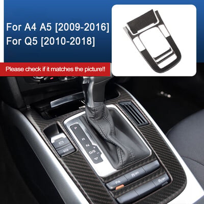 Pre Audi A4 B8 A5 Q5 2009-2018 Doplnky interiéru z uhlíkových vlákien Konzola do auta Dekorácia panela radiacej páky Kryt nálepky