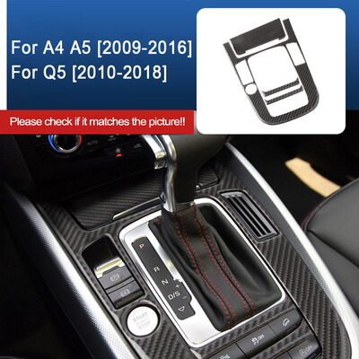Pre Audi A4 B8 A5 Q5 2009-2018 Doplnky interiéru z uhlíkových vlákien Konzola do auta Dekorácia panela radiacej páky Kryt nálepky