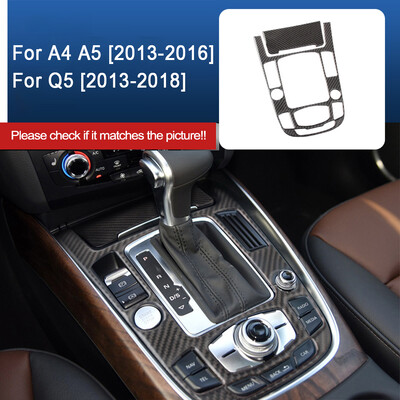 Pre Audi A4 B8 A5 Q5 2009-2018 Doplnky interiéru z uhlíkových vlákien Konzola do auta Dekorácia panela radiacej páky Kryt nálepky