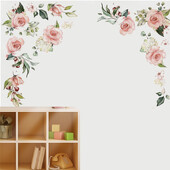 Pink Rose Butterfly Sieninis lipdukas Miegamojo Svetainės Įėjimo Tapetų lipdukas Sienų Namų Sienų Apdailai Lipnus