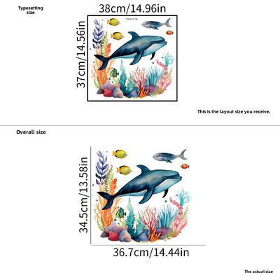 Autocolante transfrontaliere cu rechin țestoasă Amazon Decorarea băii Autocolante de perete autoadezive Material PVC Comerț cu ridicata