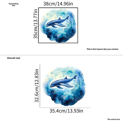 Autocolante transfrontaliere cu rechin țestoasă Amazon Decorarea băii Autocolante de perete autoadezive Material PVC Comerț cu ridicata