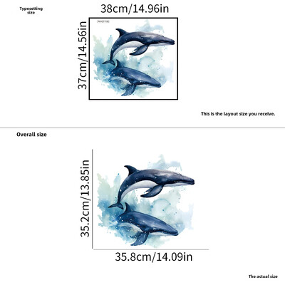 Autocolante transfrontaliere cu rechin țestoasă Amazon Decorarea băii Autocolante de perete autoadezive Material PVC Comerț cu ridicata