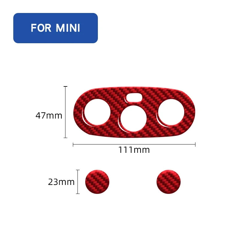 Mini Cooper One R50 R53-hoz 2002-2004 Tartozékok Autóülés Fűtés Beállító Gombkeret Valódi Puha Szénszálas matrica