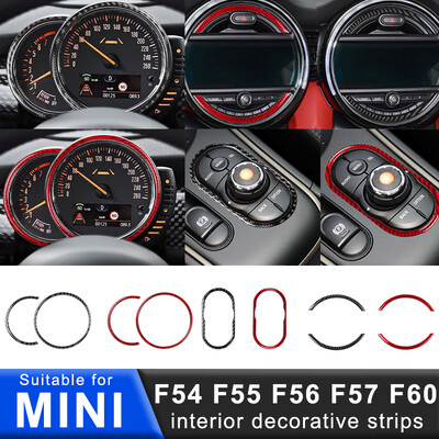Декоративна стикерна джанта на таблото с бутони за кола за MINI ONE Cooper S JCW F54 F55 F56 F57 F60 Аксесоари за модификация на интериора на автомобила