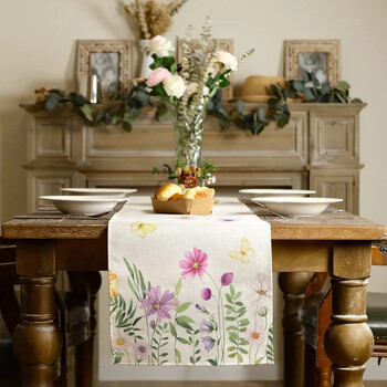 Πολύχρωμο Flower Table Runner Τραπεζομάντιλο Τραπεζαρίας Διακόσμηση Γάμου Σπίτι Ορθογώνιο Αξεσουάρ τραπεζιού για τραπεζαρία εσωτερικού χώρου