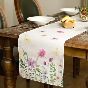 Πολύχρωμο Flower Table Runner Τραπεζομάντιλο Τραπεζαρίας Διακόσμηση Γάμου Σπίτι Ορθογώνιο Αξεσουάρ τραπεζιού για τραπεζαρία εσωτερικού χώρου