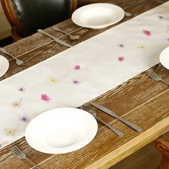 Πολύχρωμο Flower Table Runner Τραπεζομάντιλο Τραπεζαρίας Διακόσμηση Γάμου Σπίτι Ορθογώνιο Αξεσουάρ τραπεζιού για τραπεζαρία εσωτερικού χώρου