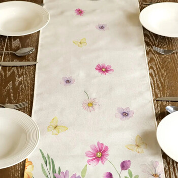 Πολύχρωμο Flower Table Runner Τραπεζομάντιλο Τραπεζαρίας Διακόσμηση Γάμου Σπίτι Ορθογώνιο Αξεσουάρ τραπεζιού για τραπεζαρία εσωτερικού χώρου