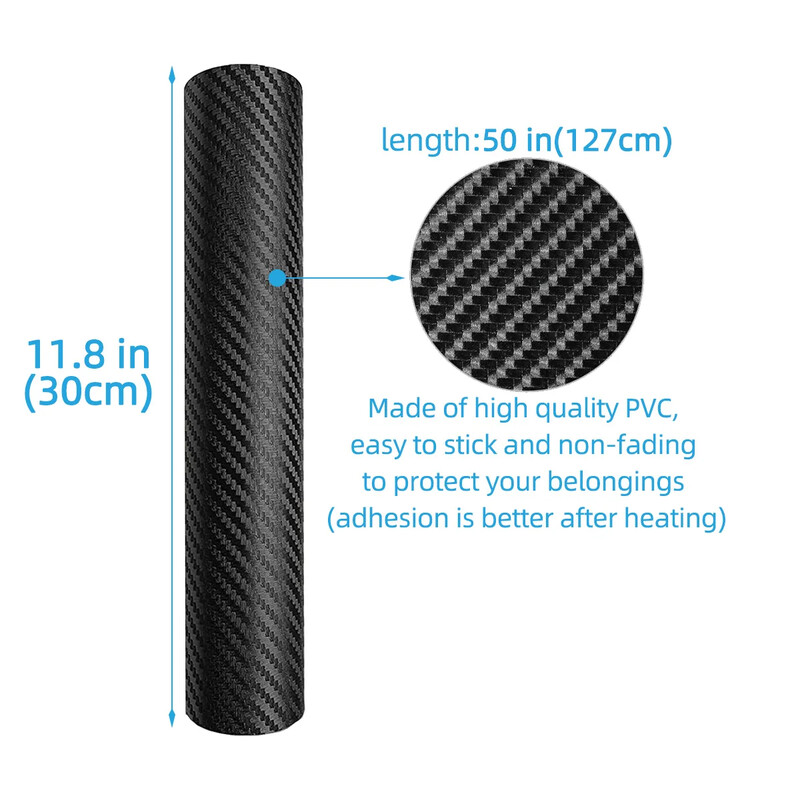 3D anglies pluošto automobilių lipdukai Daugiaspalvė ritininė plėvelė Vinilo apvyniojimas salono auto stiliaus lipdukas dekoro motociklo nešiojamojo kompiuterio odos lipdukas