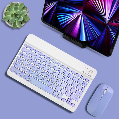 Tablet bežična tipkovnica za iOS Android Windows za iPad Huawei Samsung Xiaomi Teclado tipkovnica i miš kompatibilni s Bluetoothom