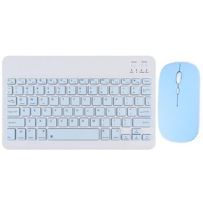 Mini Bluetooth ασύρματο σετ πληκτρολογίου και ποντικιού 10 ιντσών Επαναφορτιζόμενα ποντίκια αγγλικού πληκτρολογίου για tablet ipad Pro 12 9 Air 4 S6 Lite