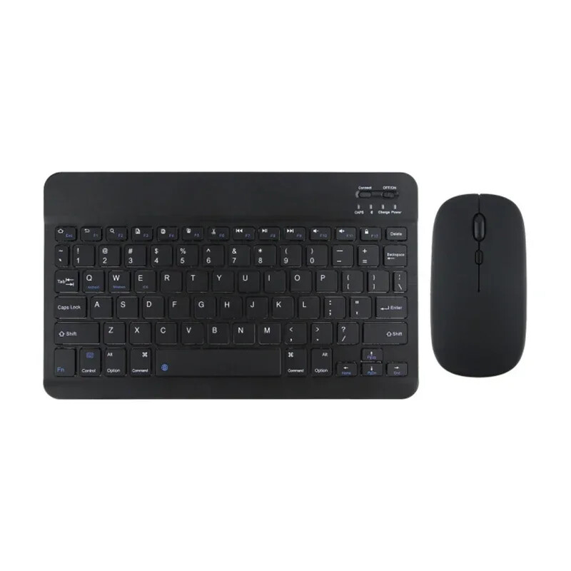 Mini Bluetooth ασύρματο σετ πληκτρολογίου και ποντικιού 10 ιντσών Επαναφορτιζόμενα ποντίκια αγγλικού πληκτρολογίου για tablet ipad Pro 12 9 Air 4 S6 Lite