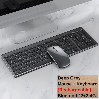 Hebrejski/ruski/španjolski/portugalski/korejski Bluetooth 5.0 & 2.4G bežična punjiva tipkovnica za tablet iPad PC Android IOS Win