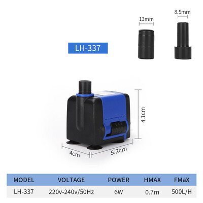 3/4/6/10/15/25W Daugiafunkcis akvariumo vandens siurbliai Tvenkinio baseino fontanai Siurblys Vandeniui atsparus panardinamasis žuvų tvenkinio vandens siurblys